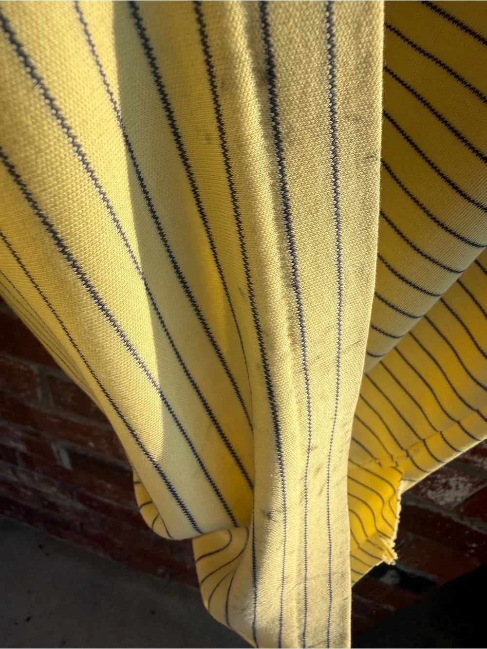 Ralph Lauren Yellow & Navy Thin-Strip Polo Shirt